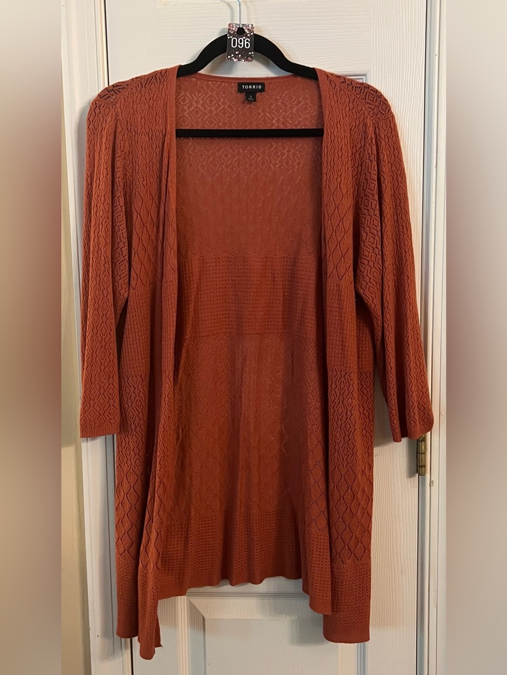 Torrid Rust Open-Front Cable Knit Cardigan